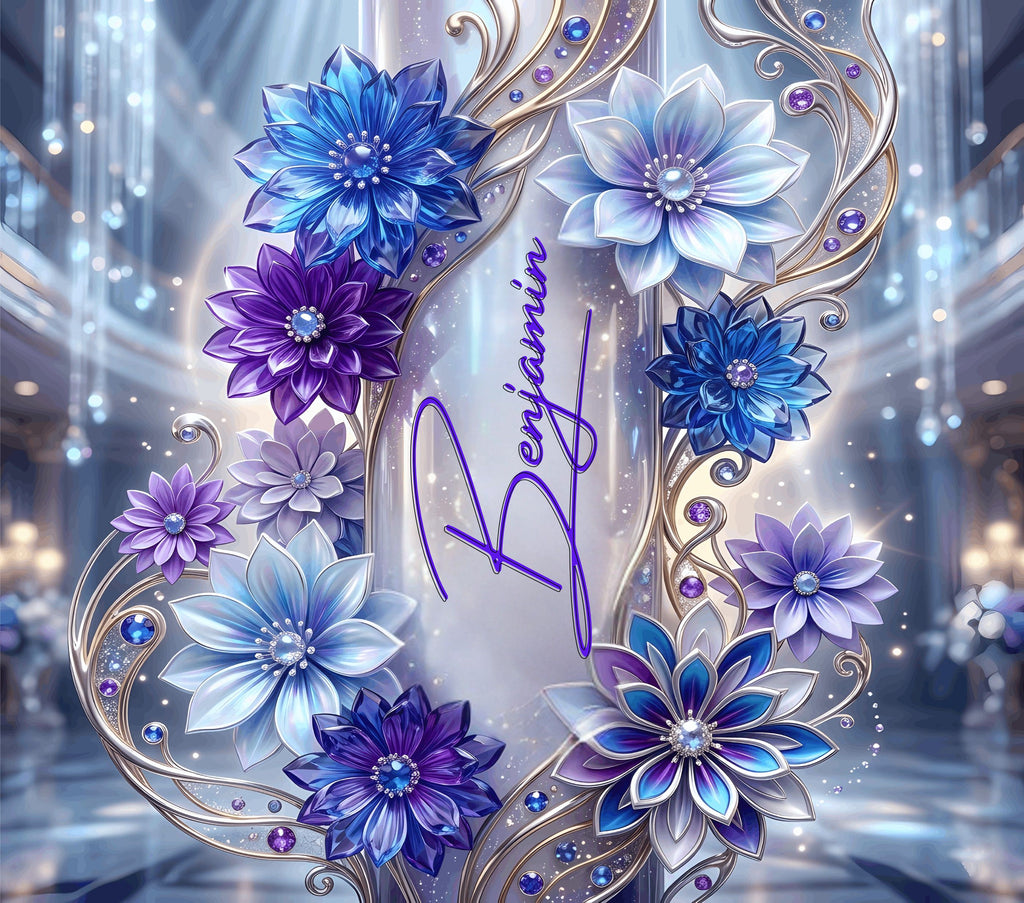 Jasmine Frosted Bloom Personalized Tumbler