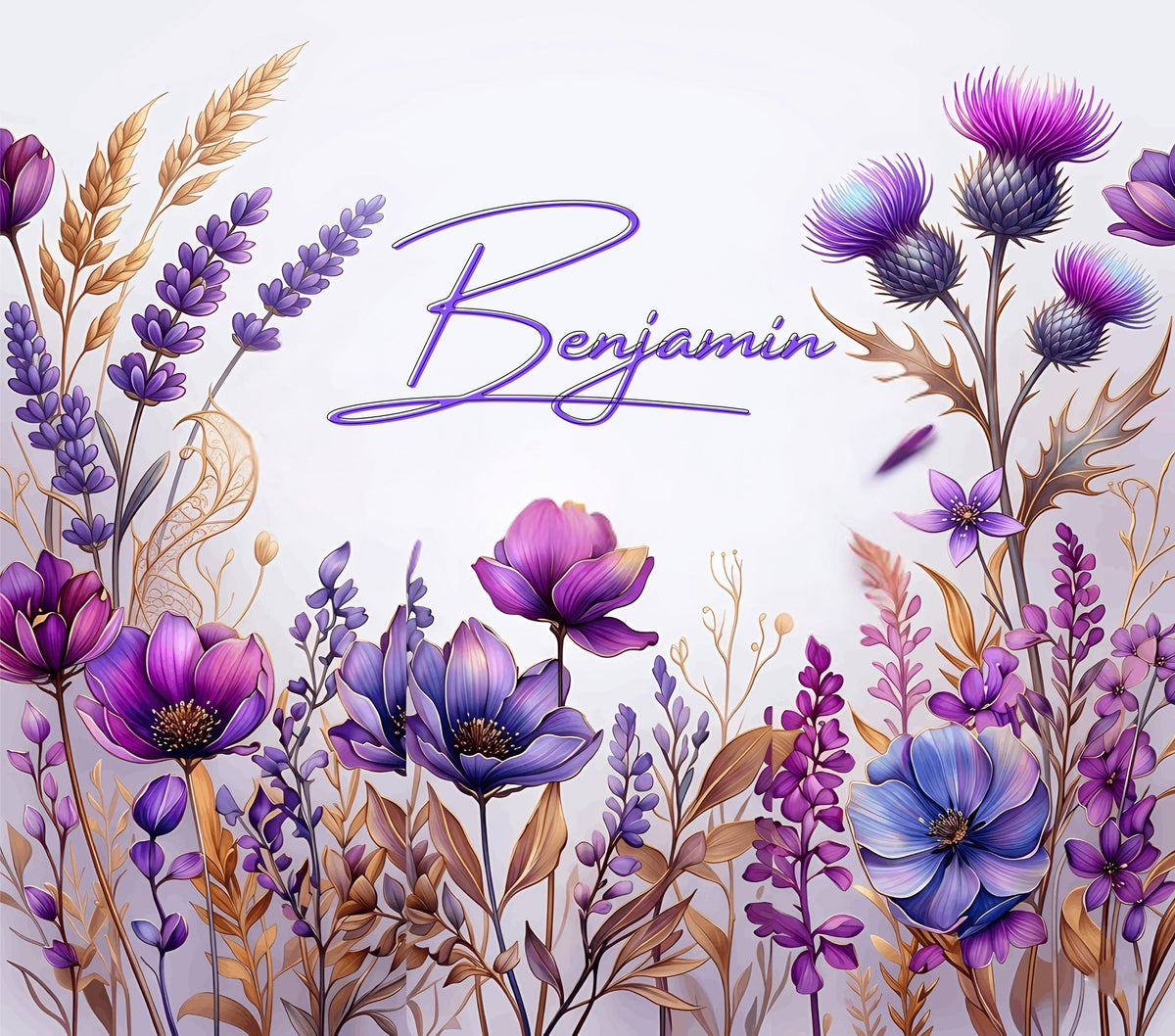 Wildflower Thistle Personalized Tumbler