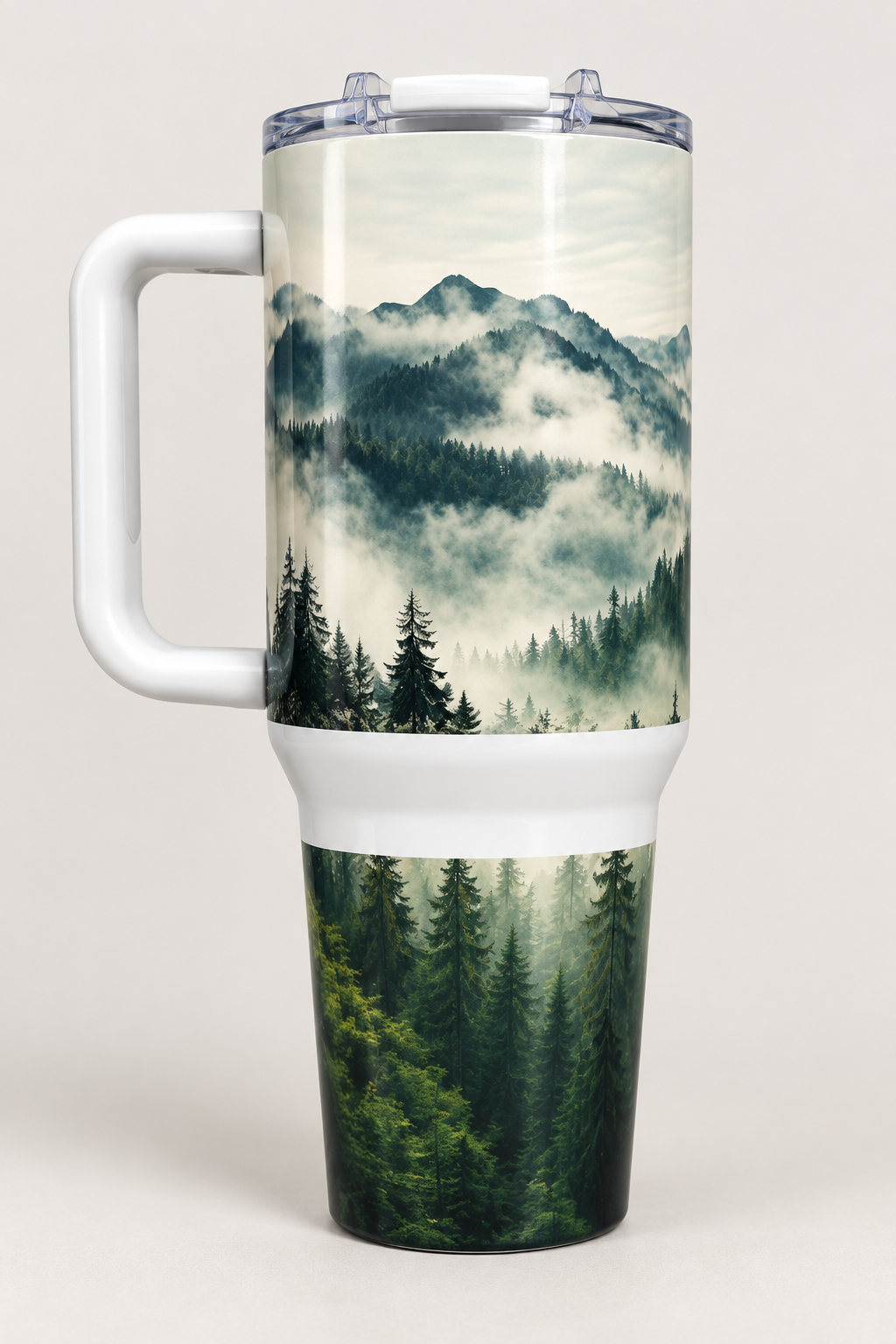 40oz mountain and forest tumbler mockup