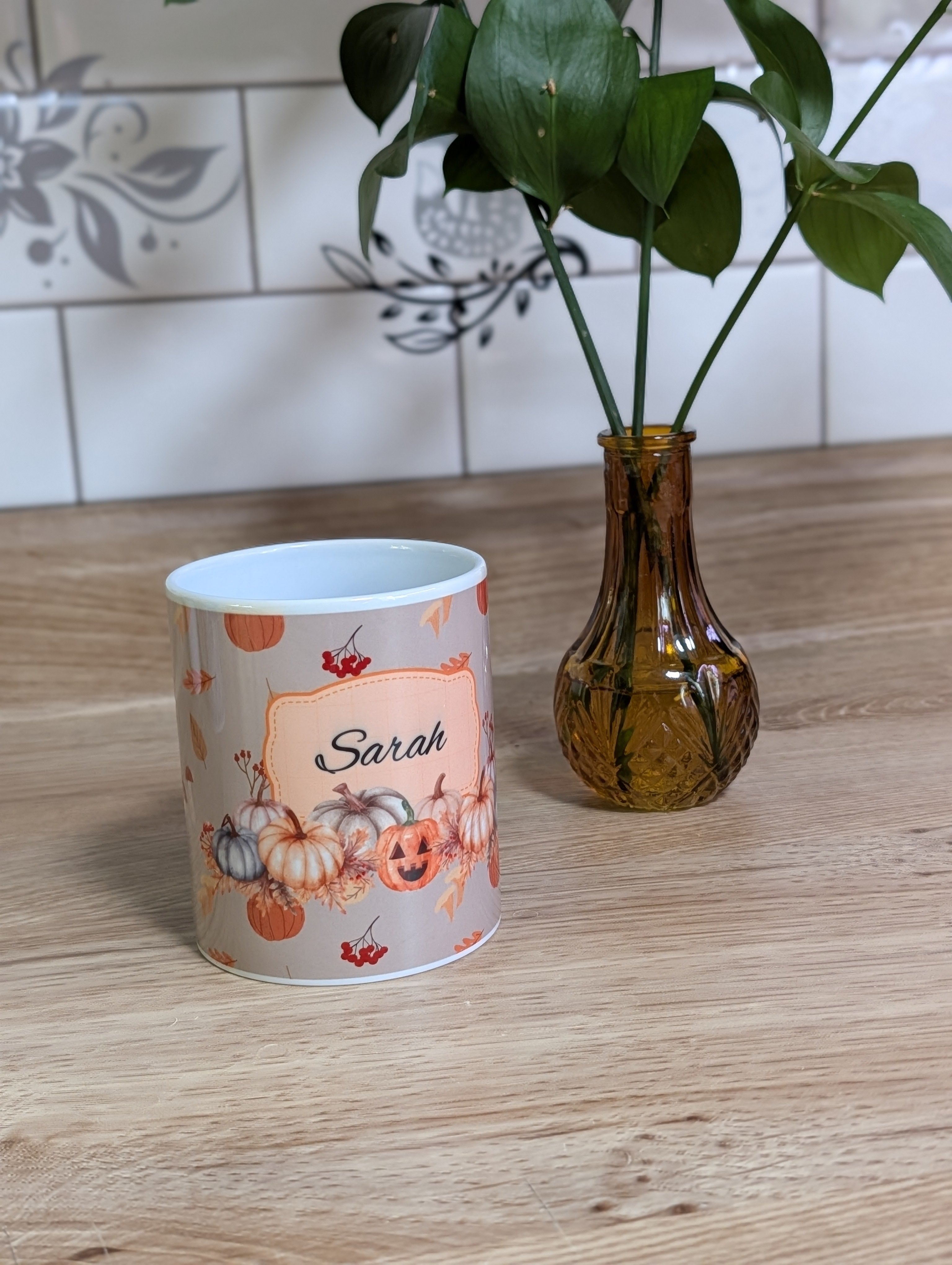 Personalized Pumpkin Patch Mug side view