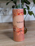 Personalized Fall Harvest Tumbler front view