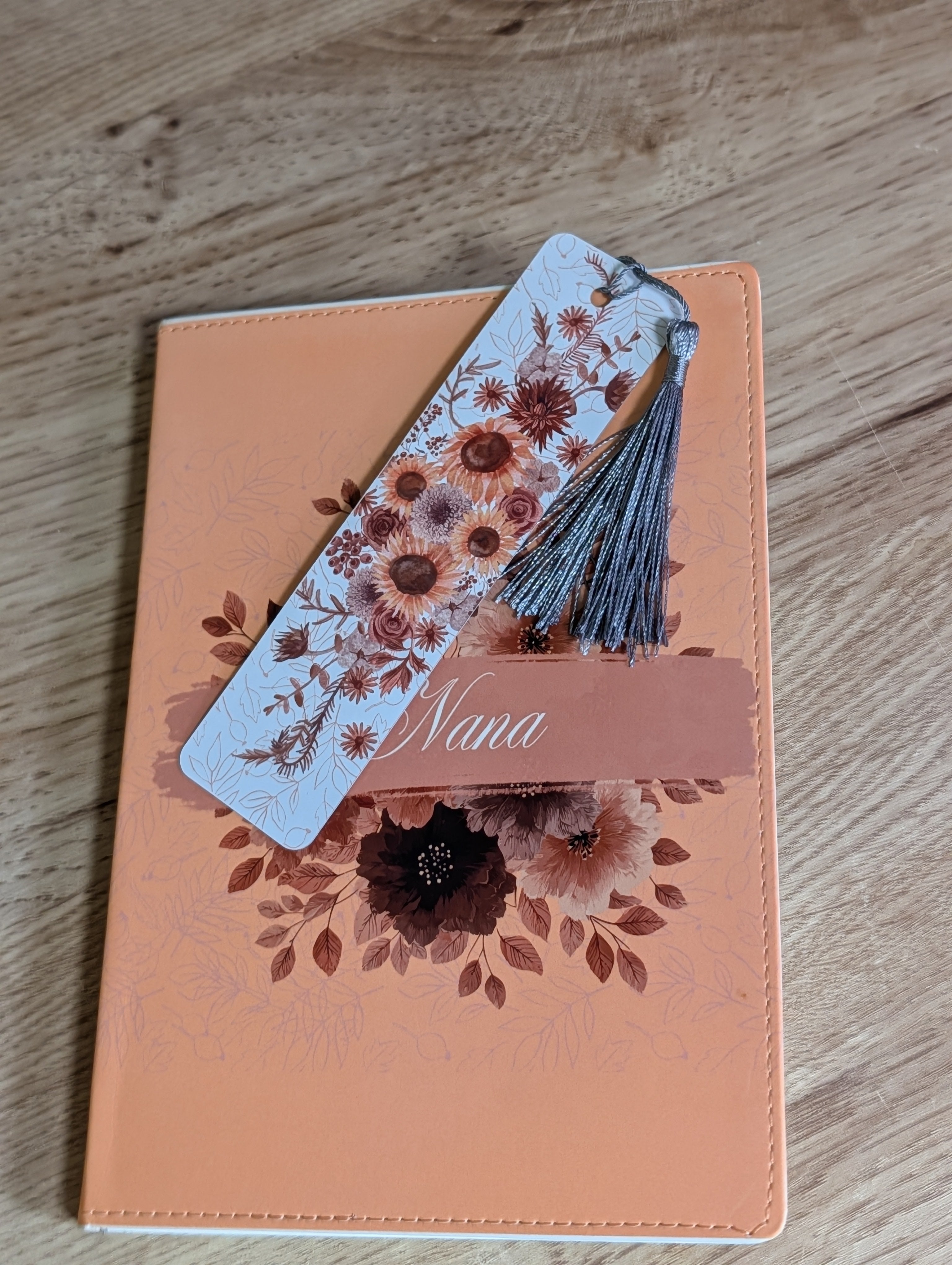 Personalized Fall Floral Journal