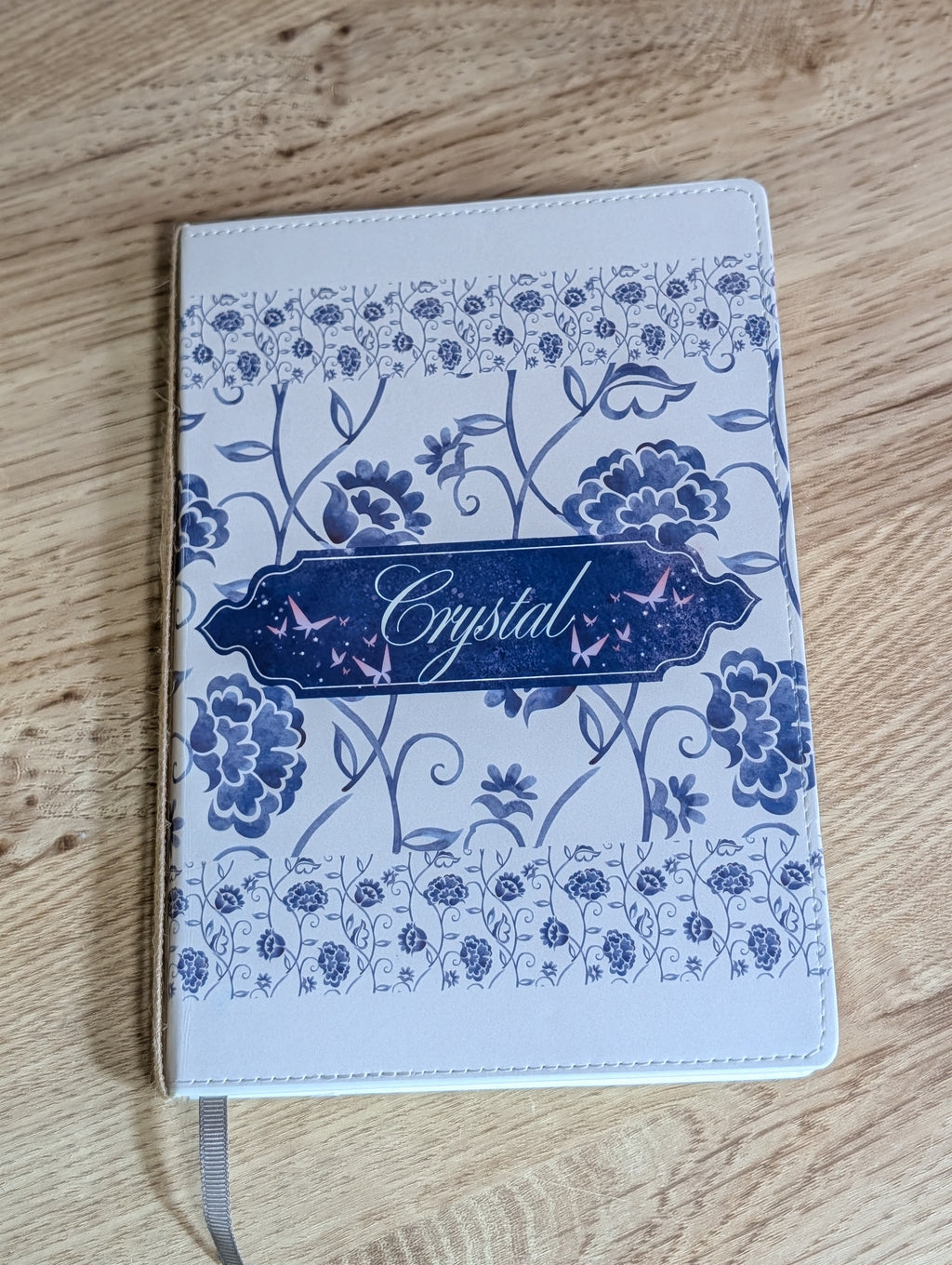 Personalized Blue Toile Journal