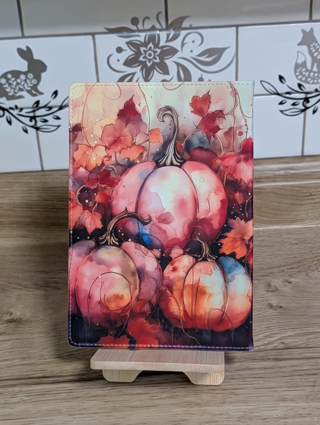 Notebook interior showing smooth lined pages with ribbon bookmark