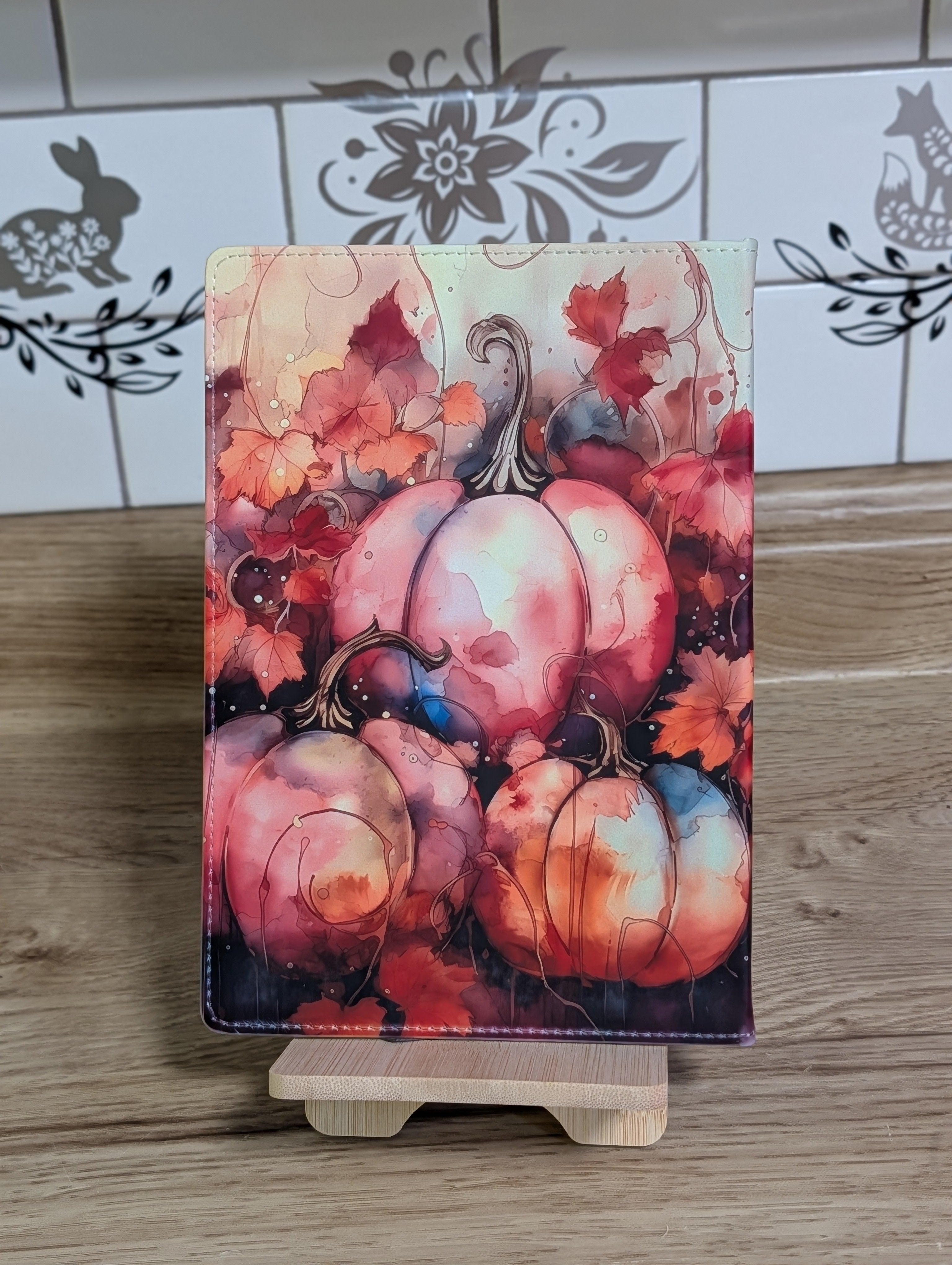 Notebook interior showing smooth lined pages with ribbon bookmark