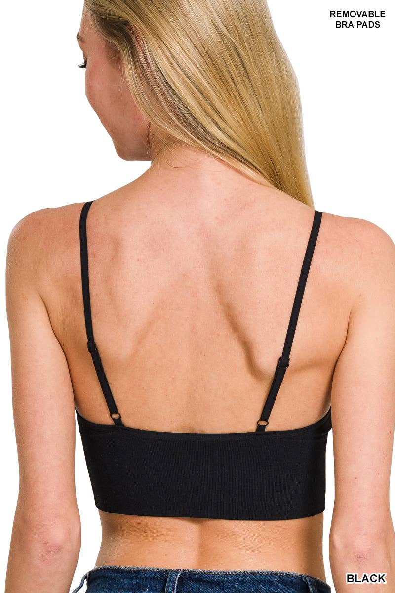 Ribbed Seamless Padded Bra Top