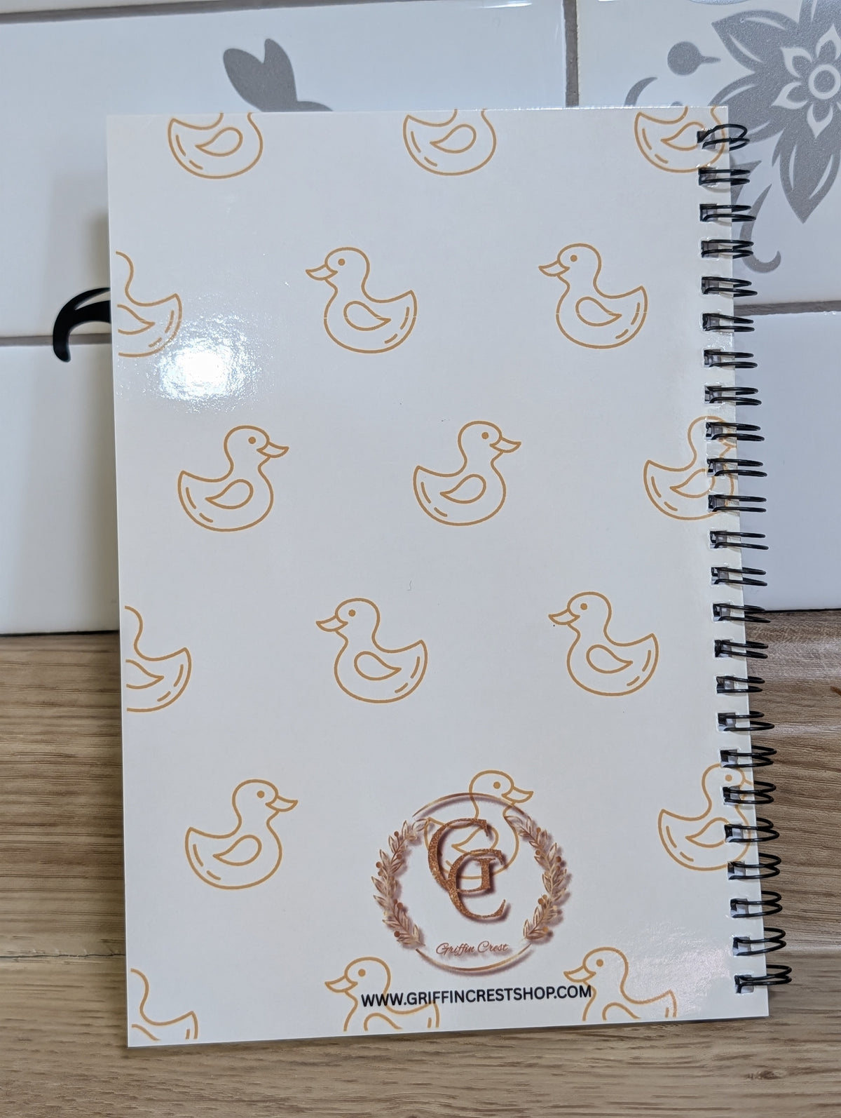 Highland Cow & Rubber Duck Spiral Notebook – A5, 120 Lined Pages