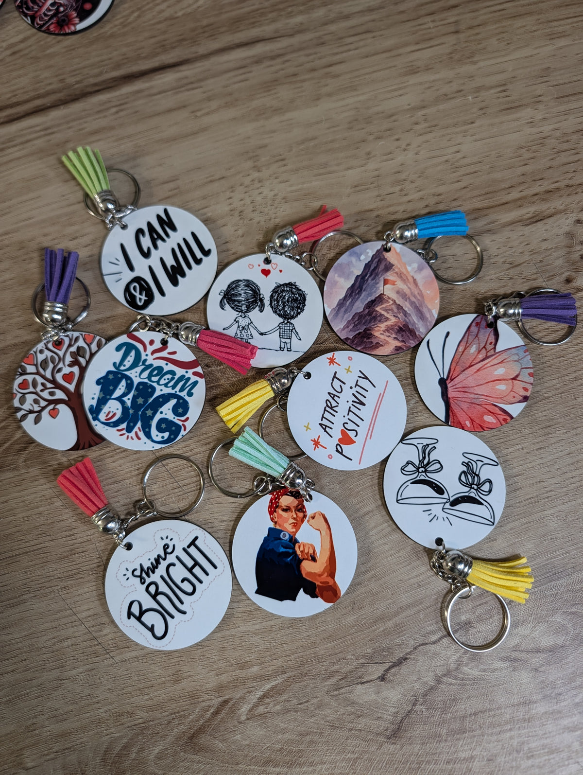 Inspirational & Everyday Tassel Keychains – Choose Your Design