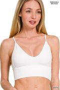Ribbed Seamless Padded Bra Top