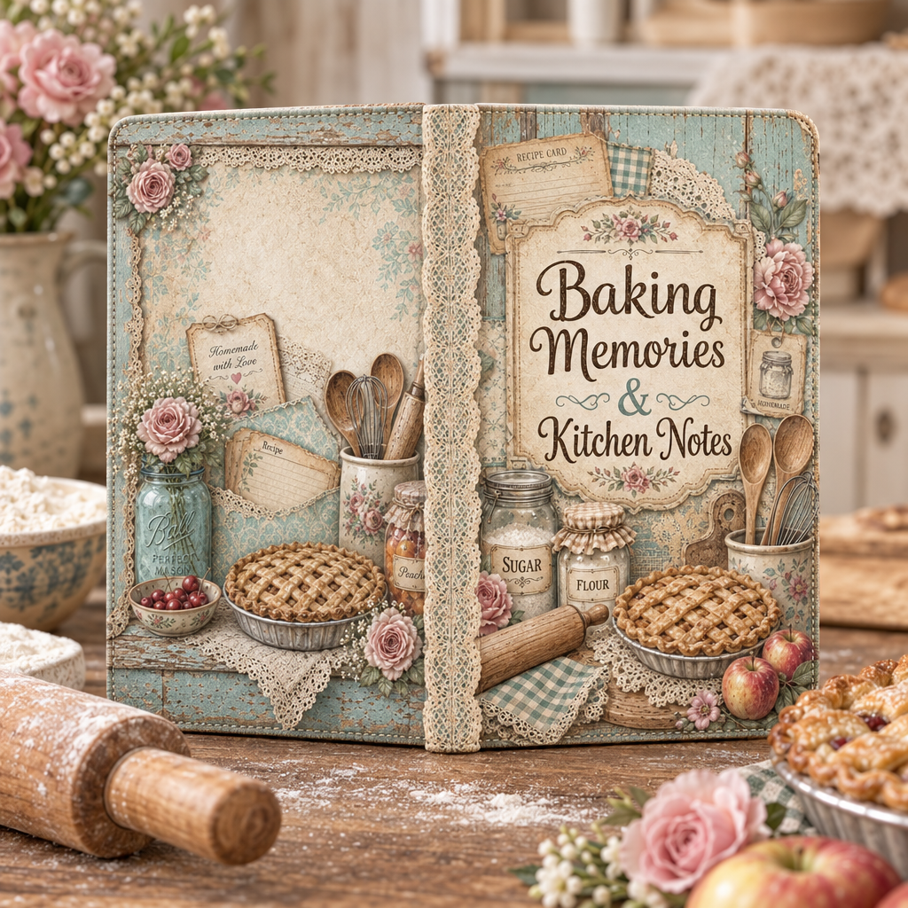 Baking Memories notebook mockup