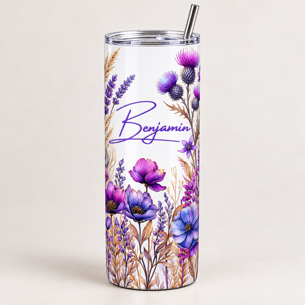 Benjamin wildflower tumbler mockup