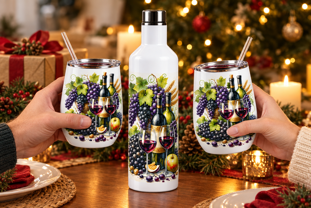 Grapes and wine in-use view in progress
