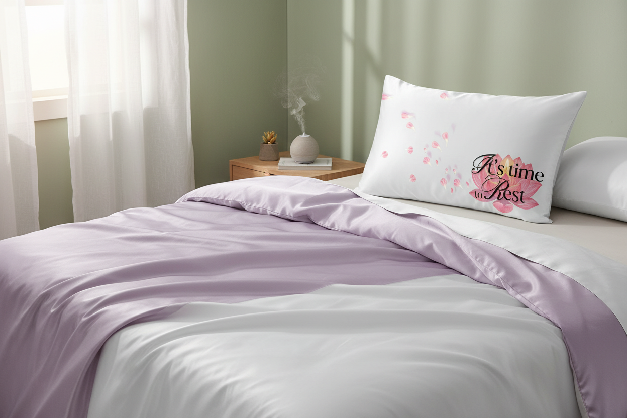 It's Time to Rest Pillowcase Mockup