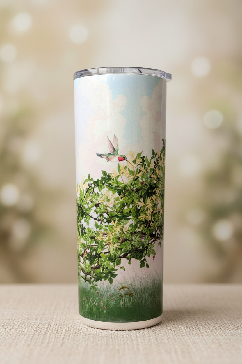 Mountain Serenity Tumbler - Styled Mockup