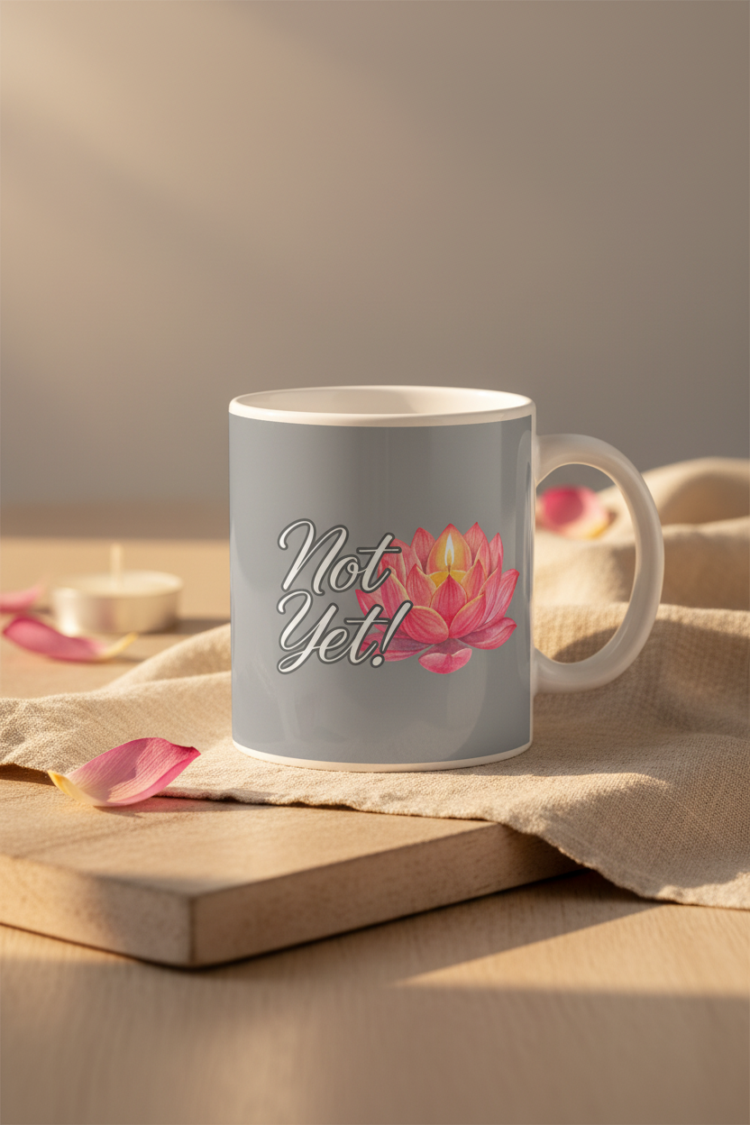 Not Yet Mug - Styled Mockup