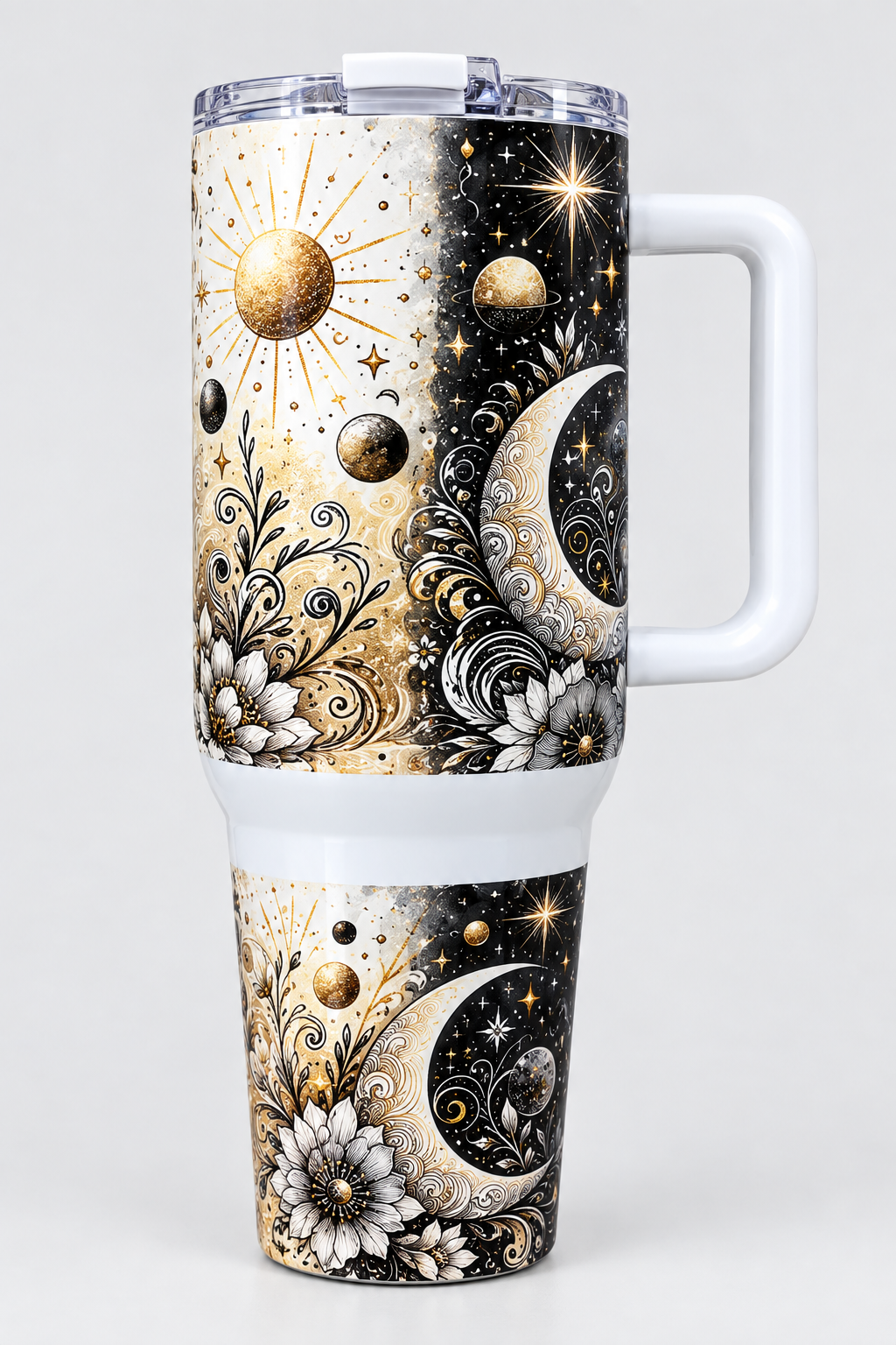 Opposite side of day-and-night celestial 40oz tumbler
