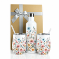 Pastel wildflower wine set mockup in progress