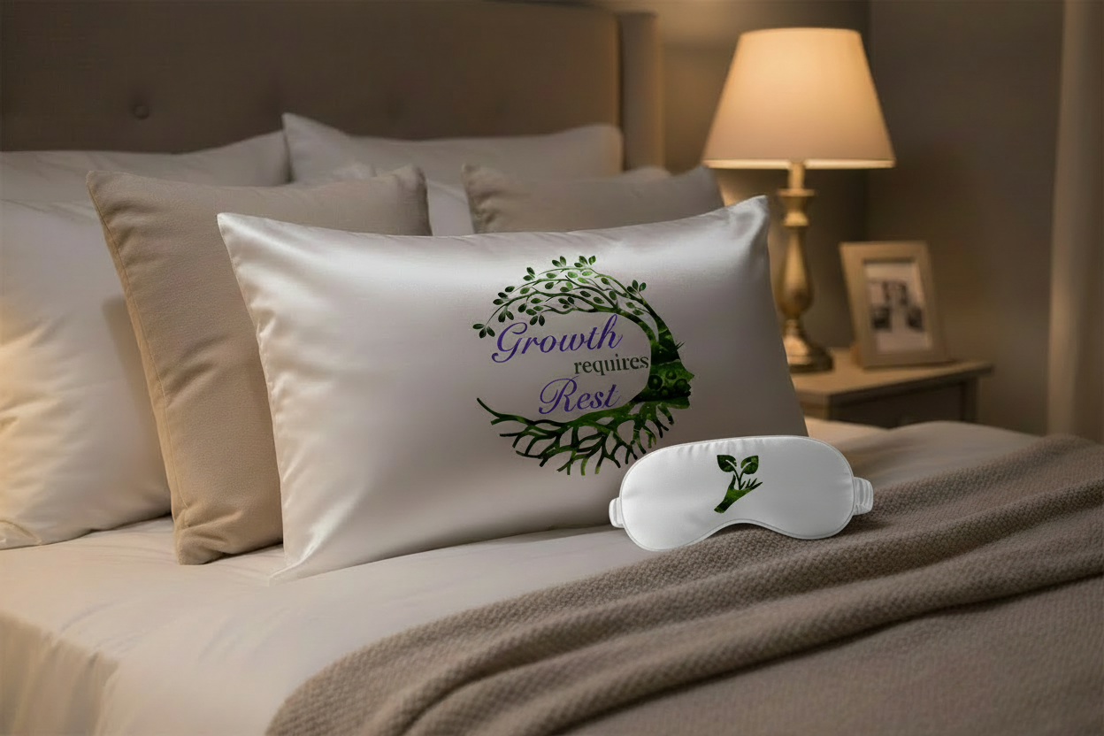 Pillowcase and sleep mask mockup