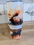 Golden Mountain Moose 40oz Tumbler