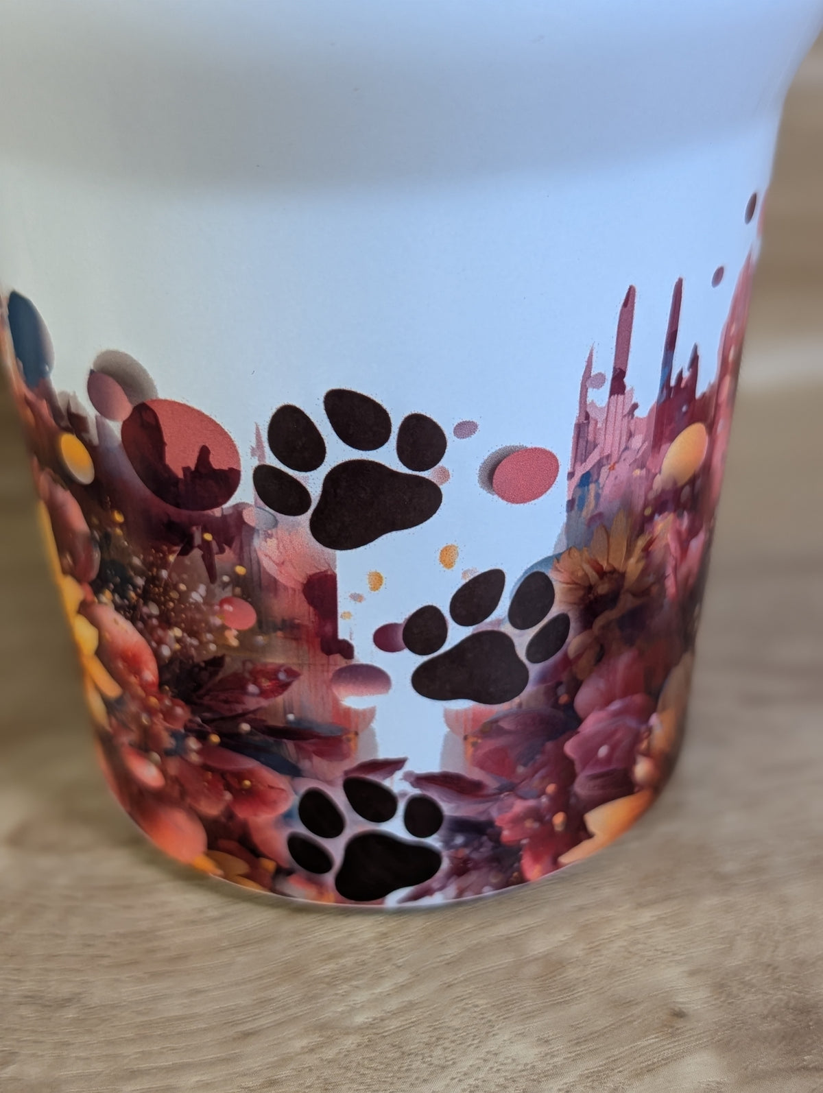 Sunflower Paw Print 40oz Tumbler