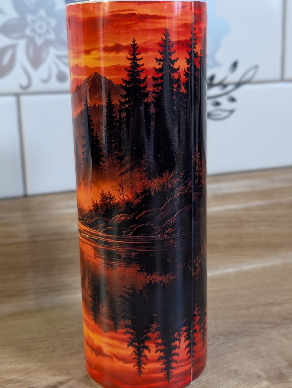 Sunset Bear Lake Reflection 20oz Skinny Tumbler