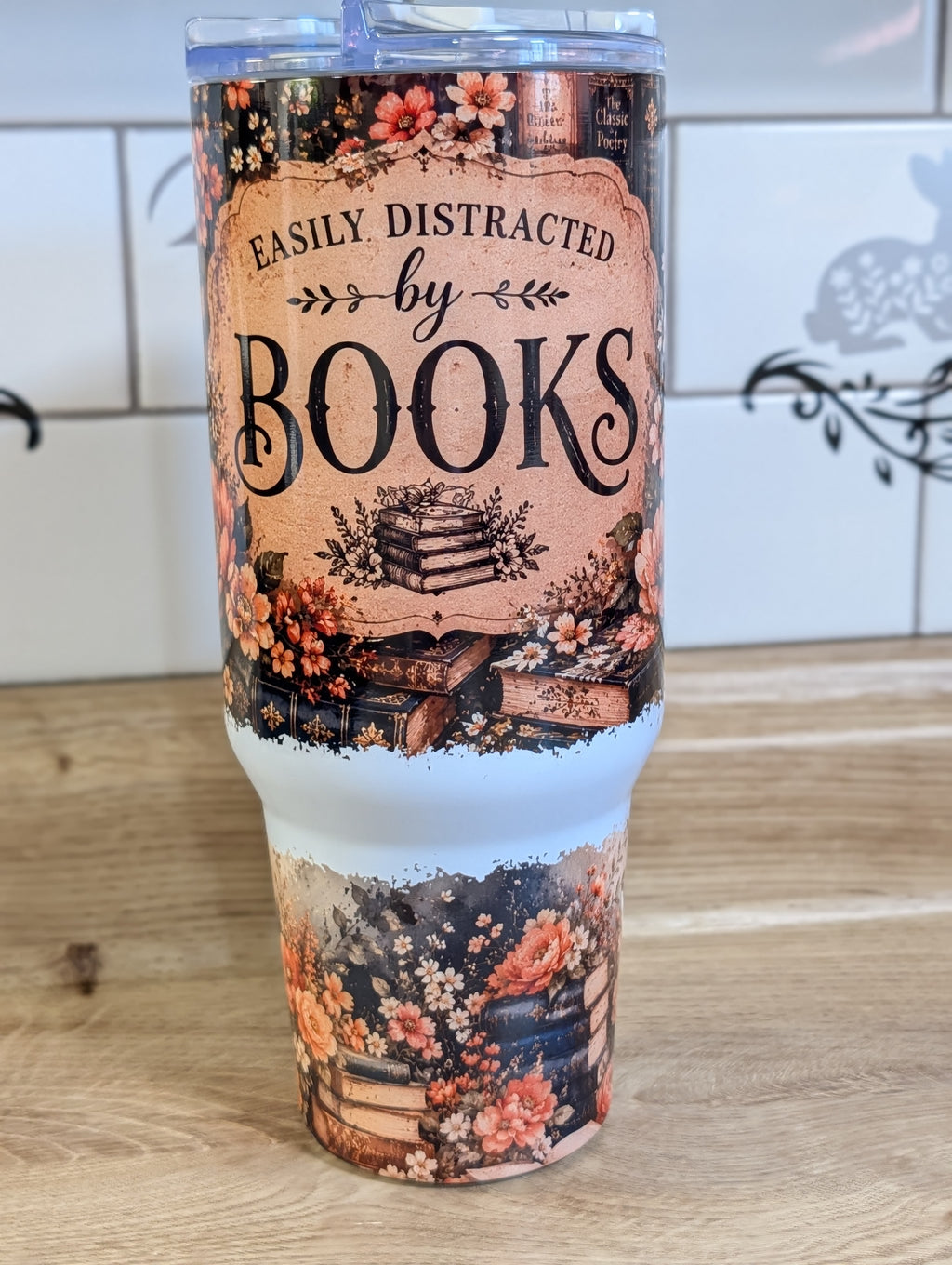 Easily Distracted by Books 40oz Tumbler