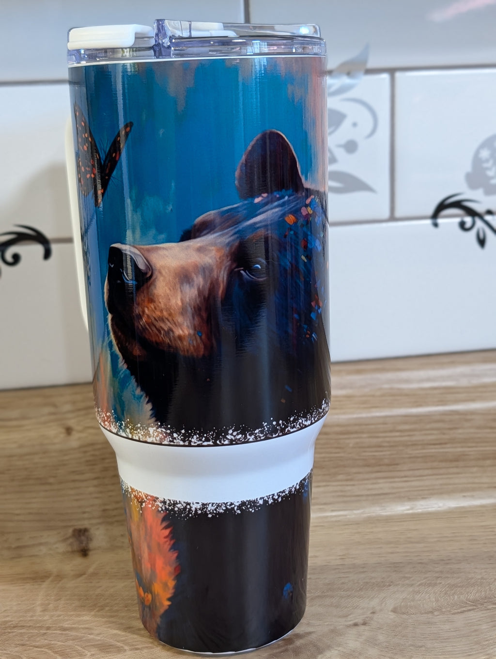Butterfly Bear 40oz Tumbler