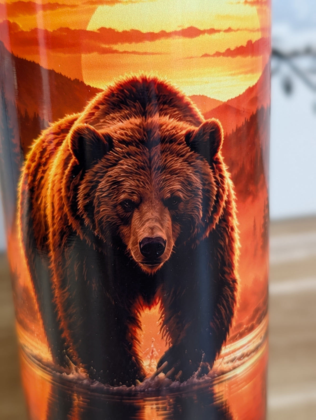 Sunset Bear Lake Reflection 20oz Skinny Tumbler
