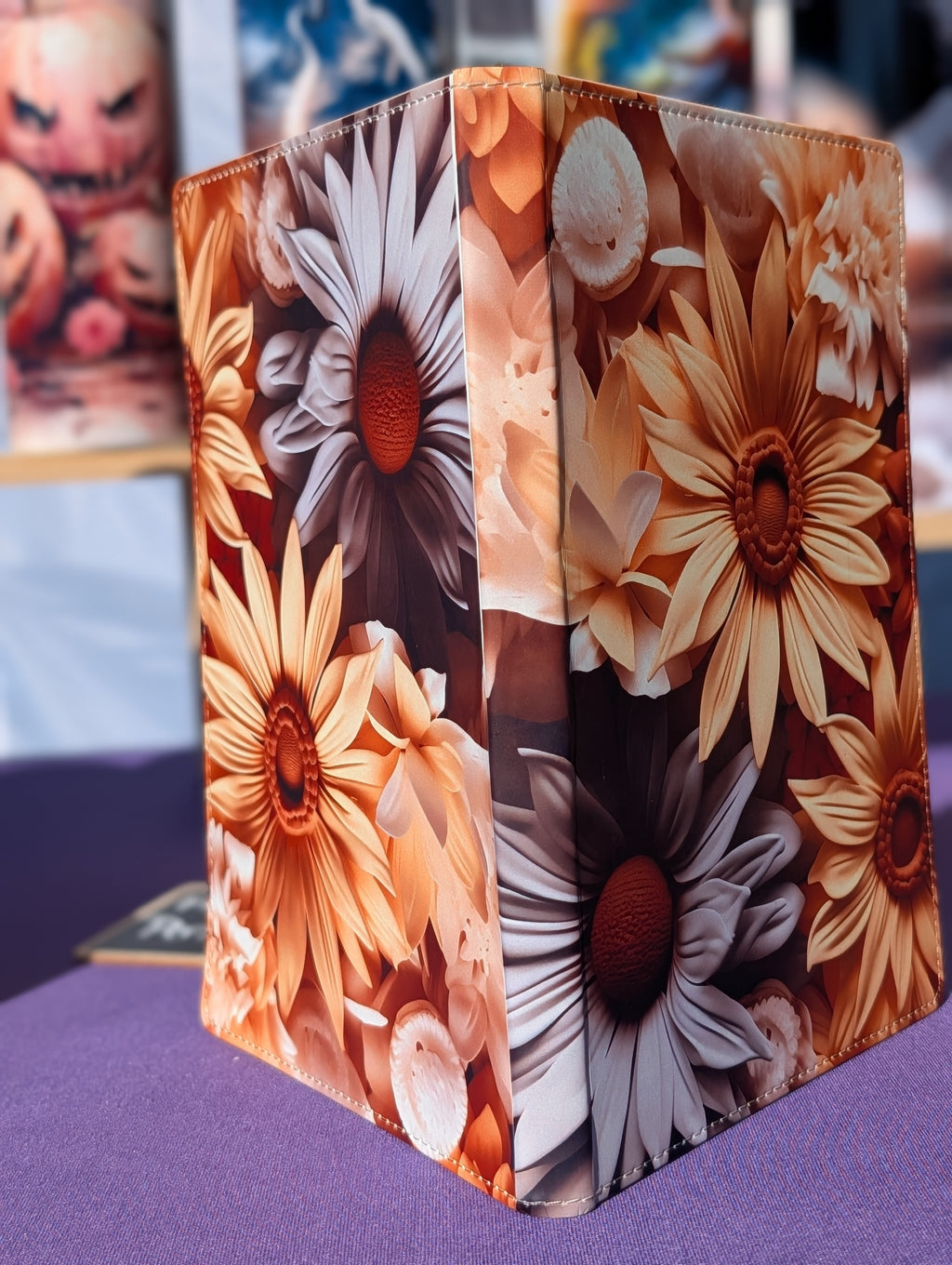 3D Floral Daisy Journal – A5 Faux Leather Sunflower Notebook (190 Pages, Gift for Her)