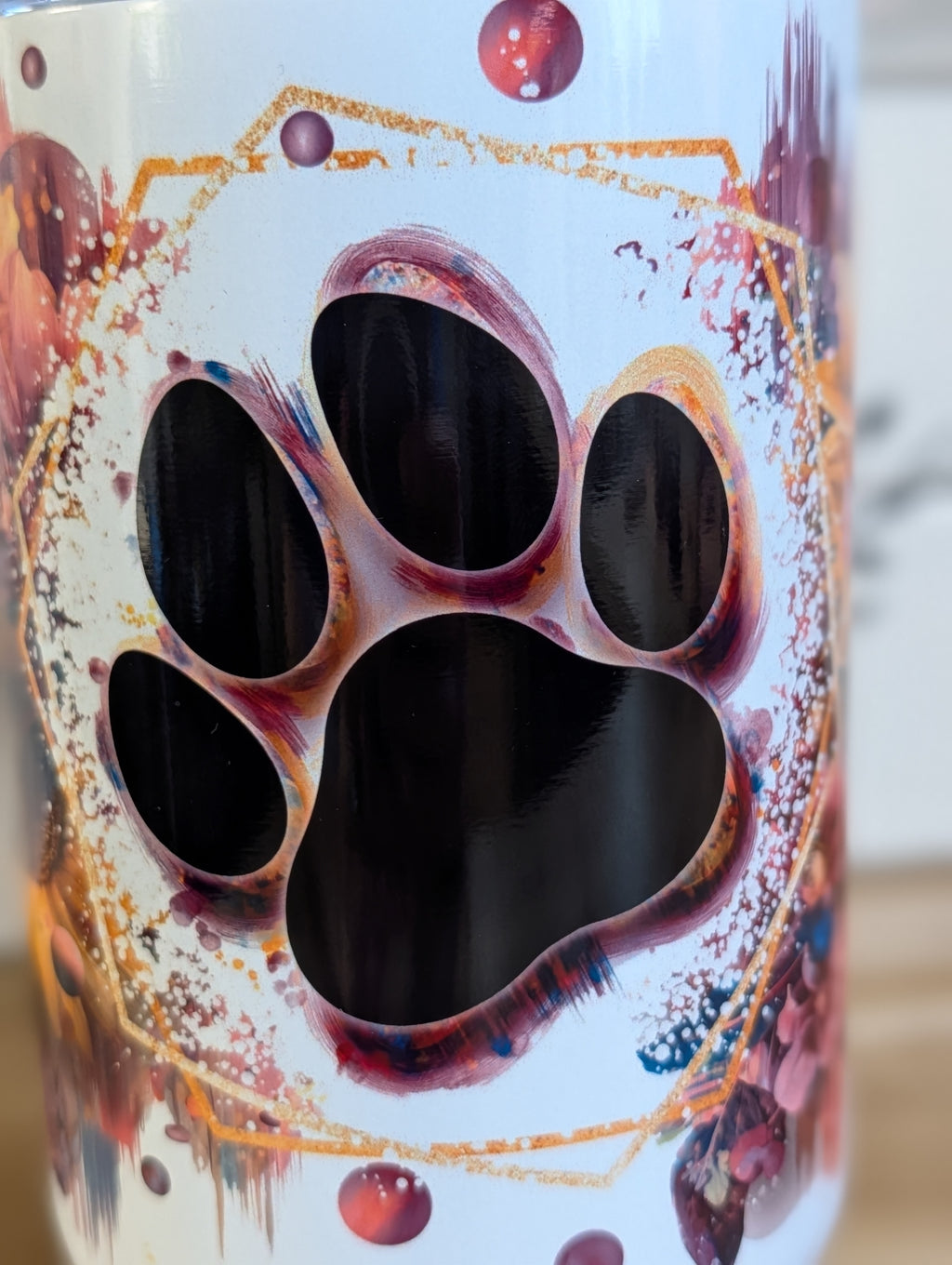 Sunflower Paw Print 40oz Tumbler