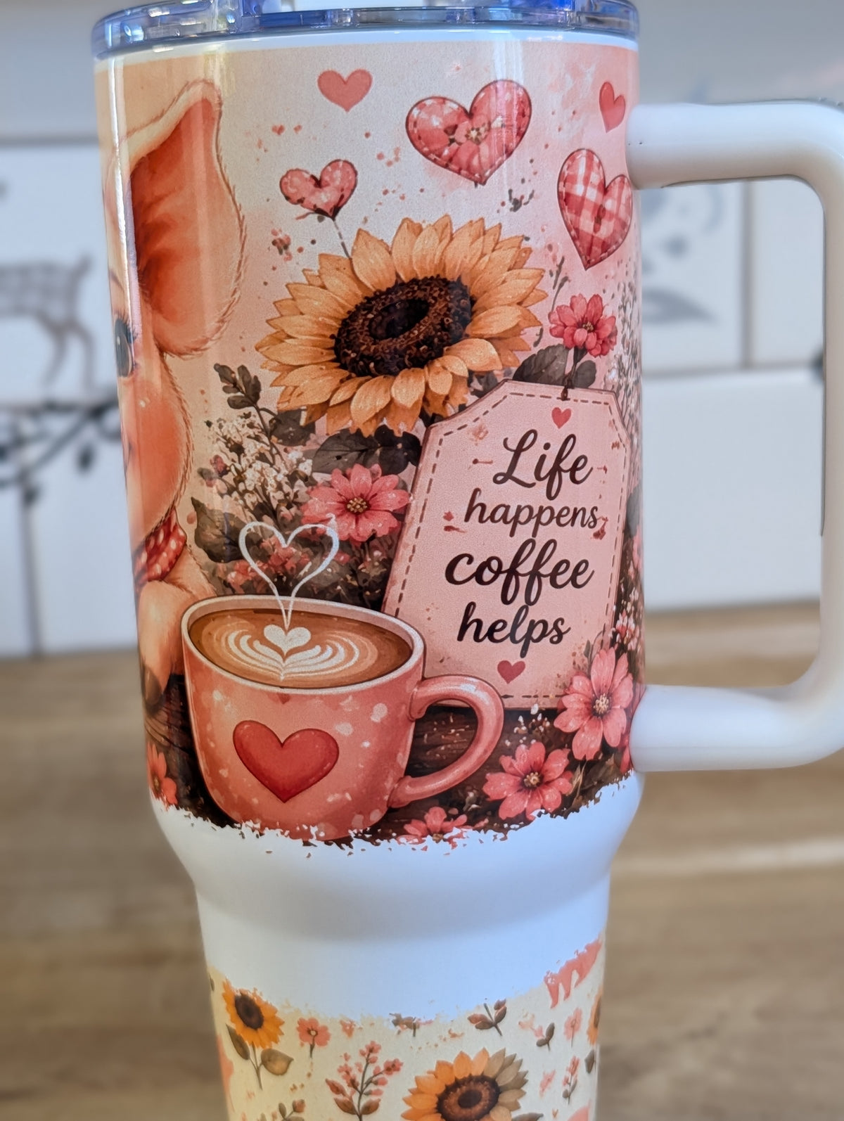 Piggy & Sunflowers 40oz Tumbler
