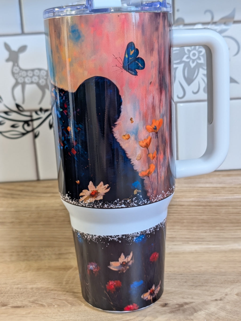 Butterfly Bear 40oz Tumbler