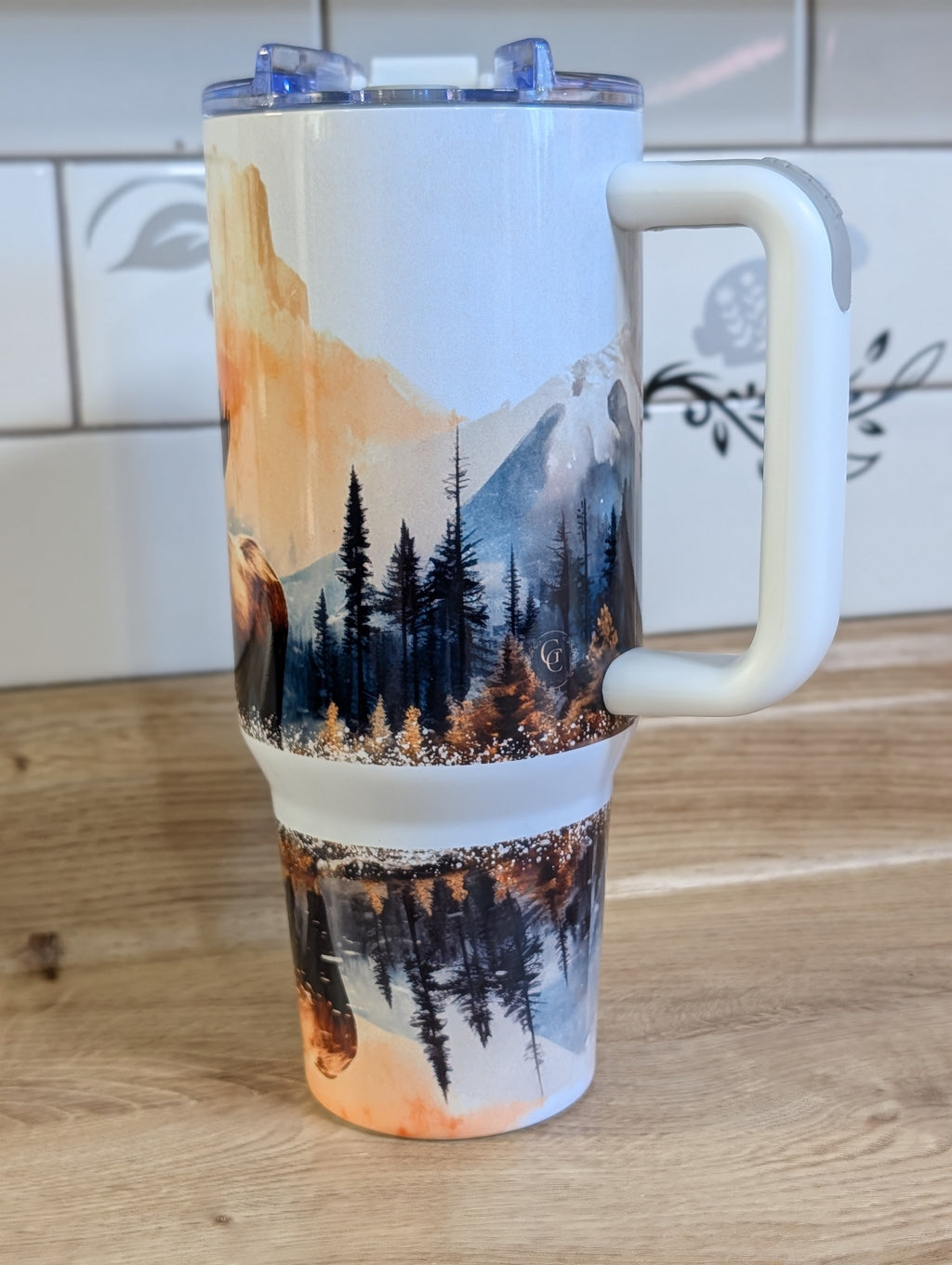 Golden Mountain Moose 40oz Tumbler