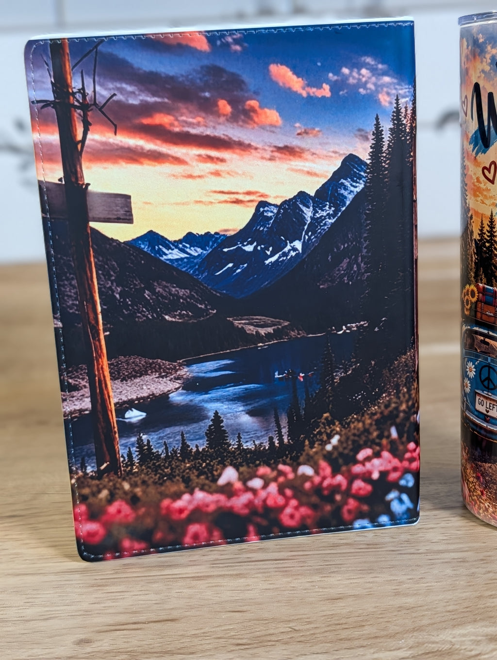 Go Left Scenic Route A5 Faux Leather Notebook