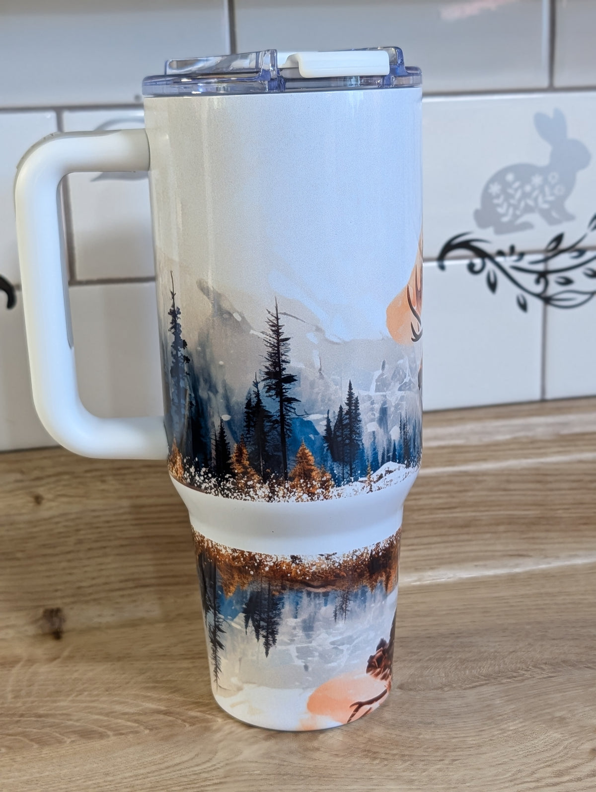 Golden Mountain Moose 40oz Tumbler