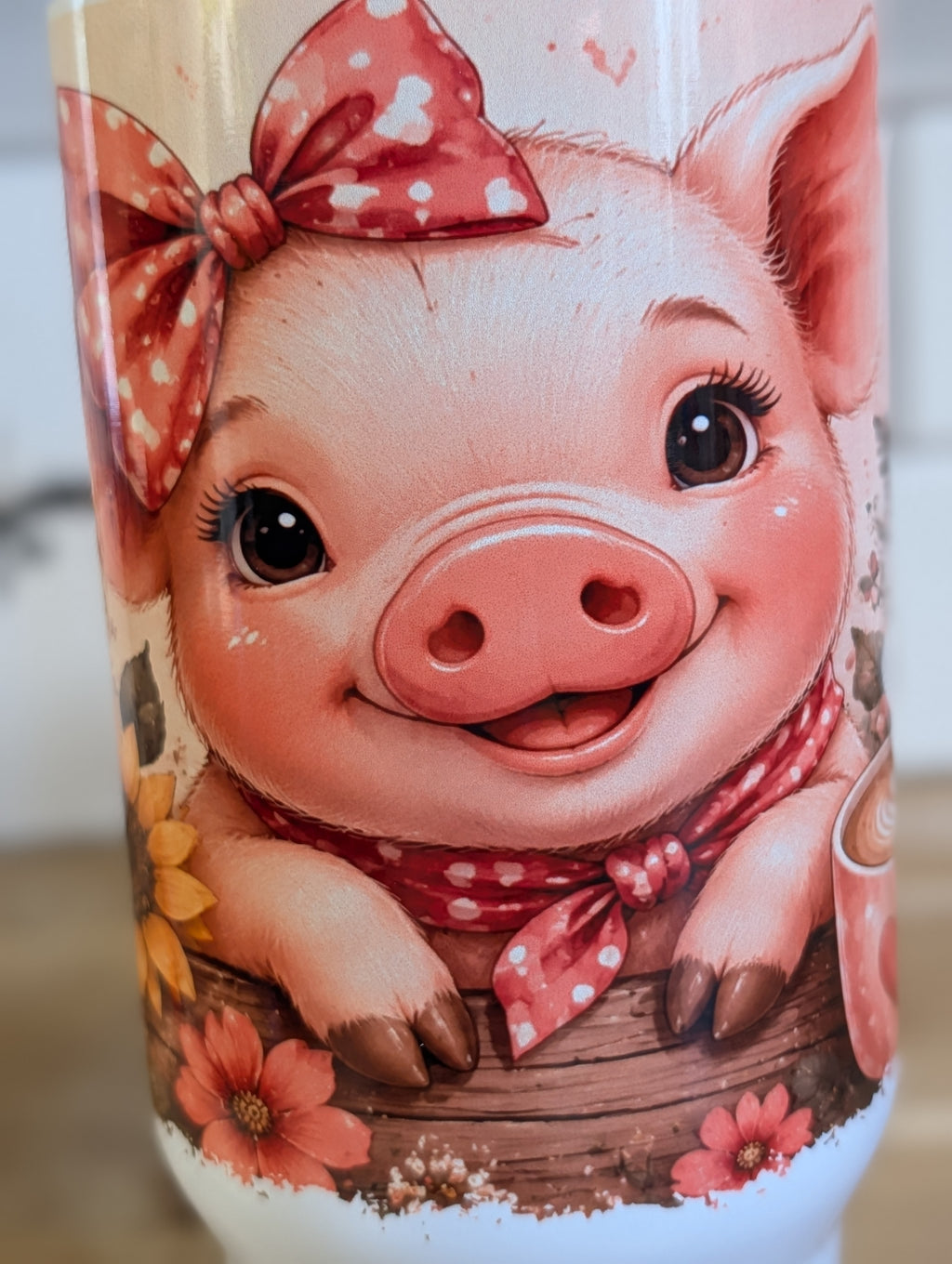 Piggy & Sunflowers 40oz Tumbler