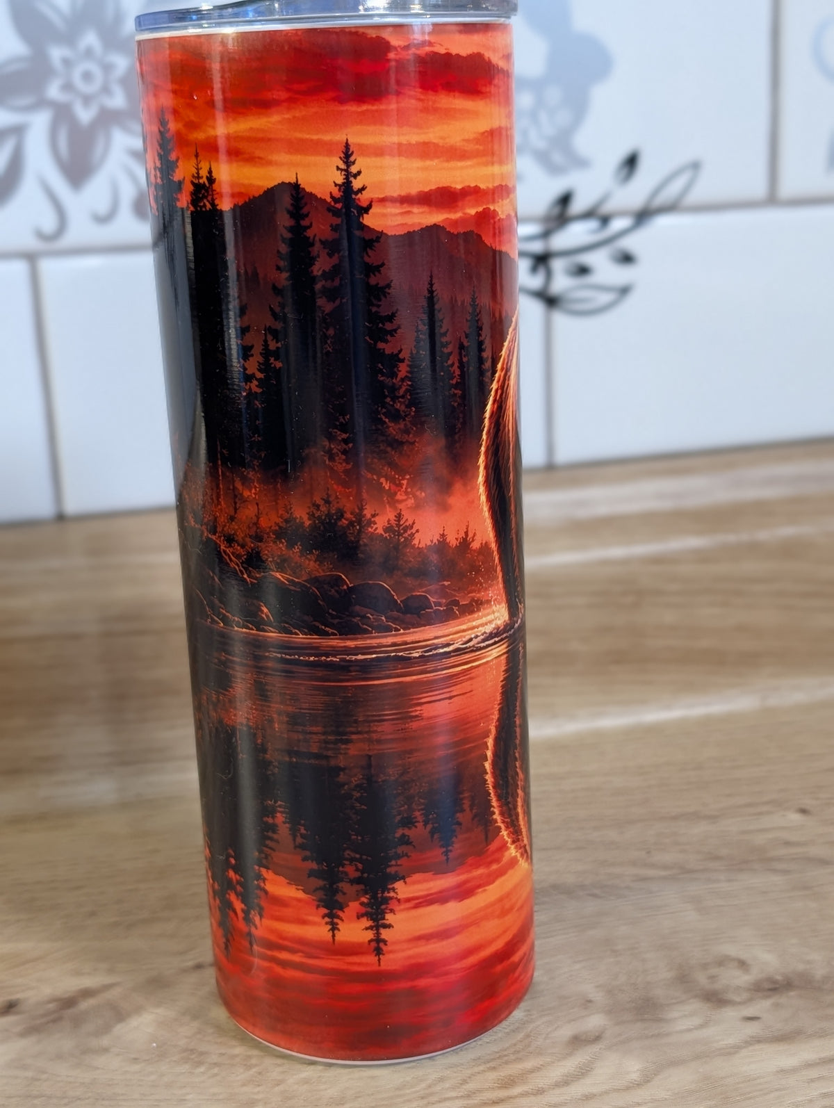 Sunset Bear Lake Reflection 20oz Skinny Tumbler